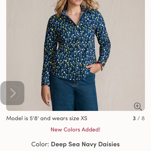 Lands' End Deep Sea Navy Pattern - Picture 2 of 6